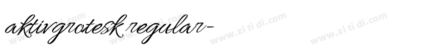 aktivgrotesk regular字体转换
